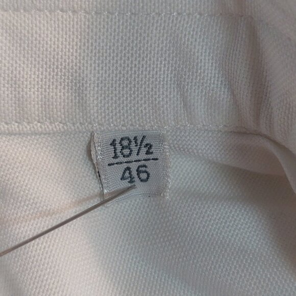 Pal Zileri Men's Button-down Dress Shirt 18 1/2 46 White 100% Cotton Italy - Picture 6 of 12